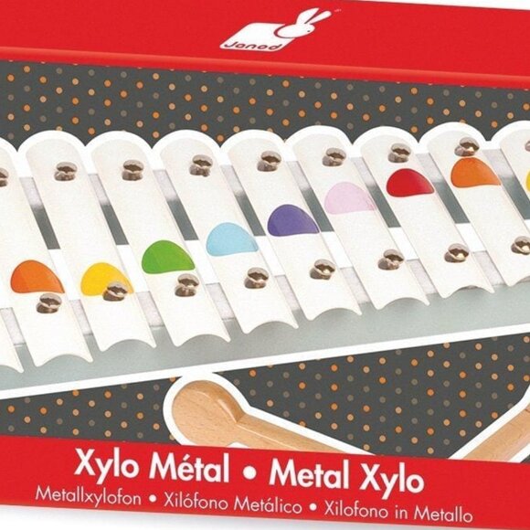 Janod - Confetti Wooden and Metal Xylophone New in Box For Age 2+ - Picture 8 of 10